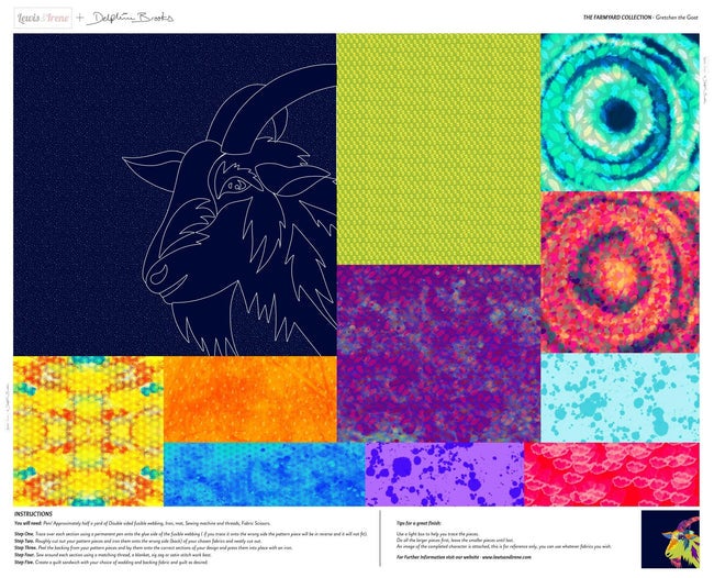 The Farmyard Collection Gretchen the Goat - Panel (36"x44")