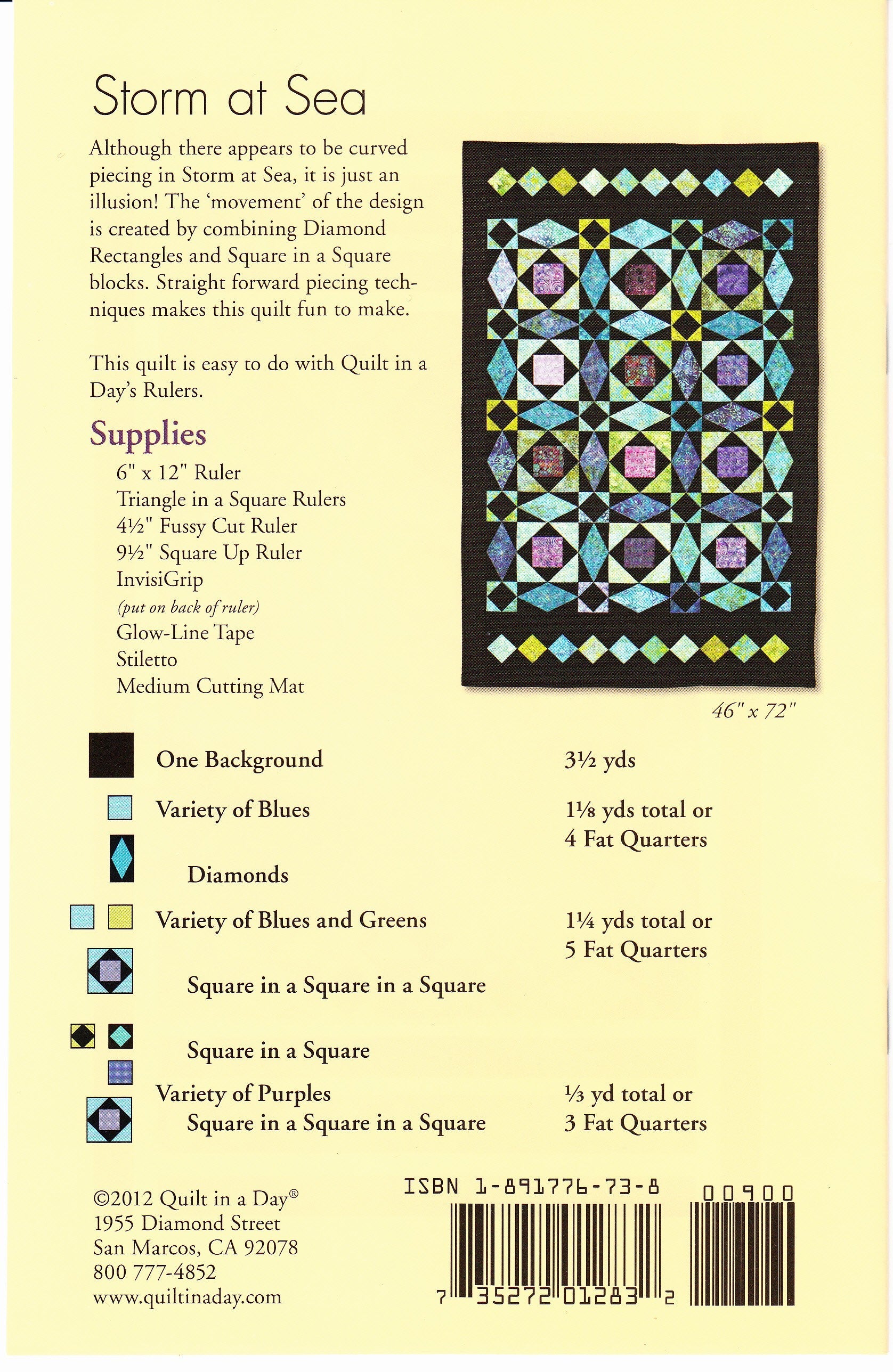 Storm at Sea Quilt Pattern by Sue Bouchard