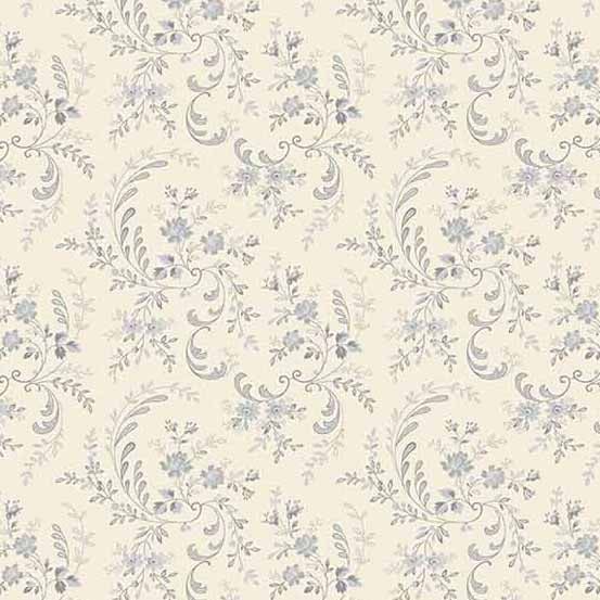 Petit Point by Andover Fabrics - Whimsical Flowers: Charcoal