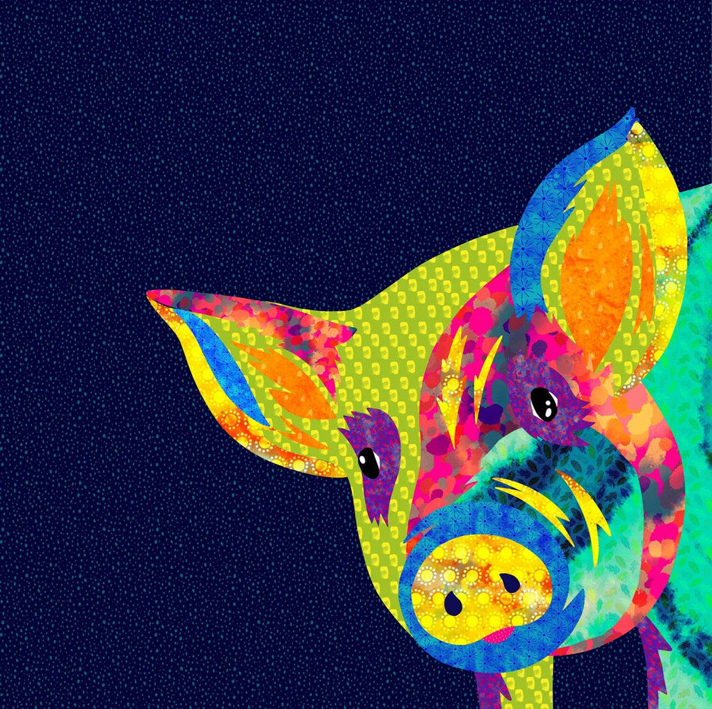 The Farmyard Collection Petra the Pig - Panel (36"x44")