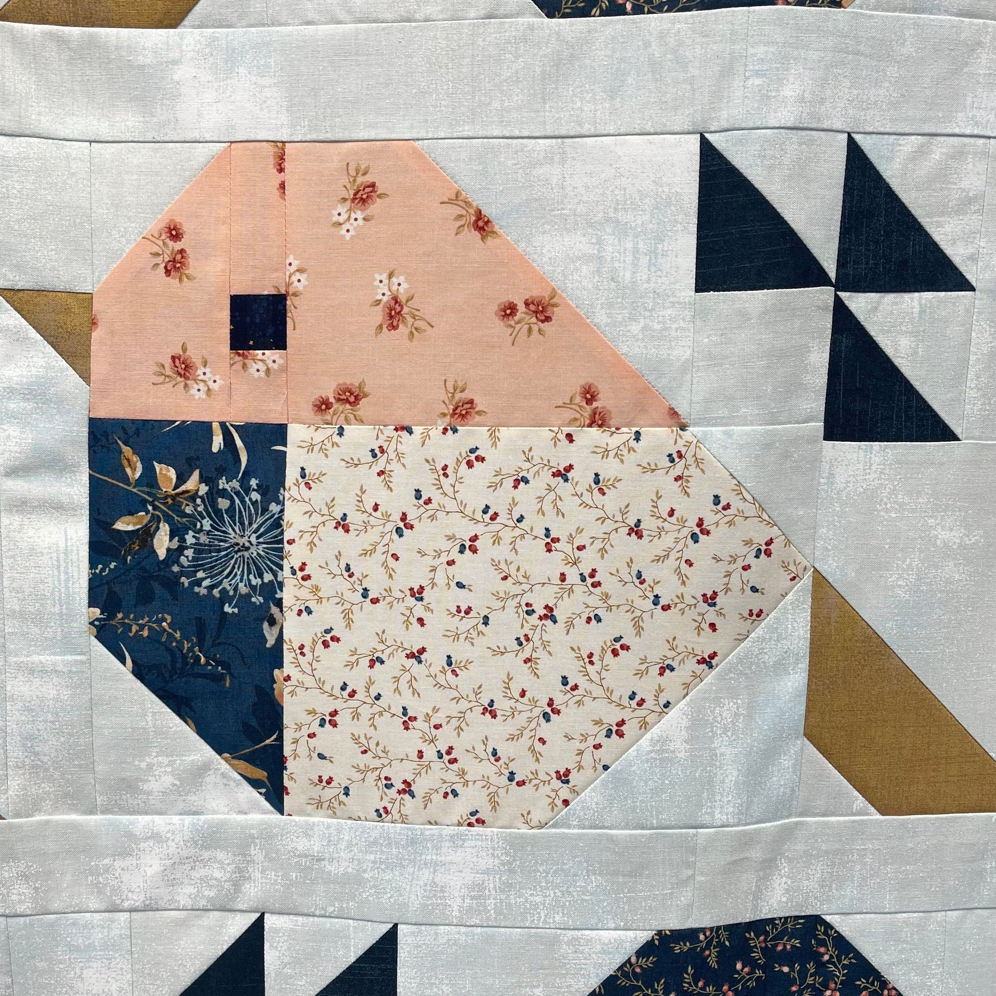 Kit: Sparrows in Sandalwood (65 1/2" x 71") Pattern Sold Separately