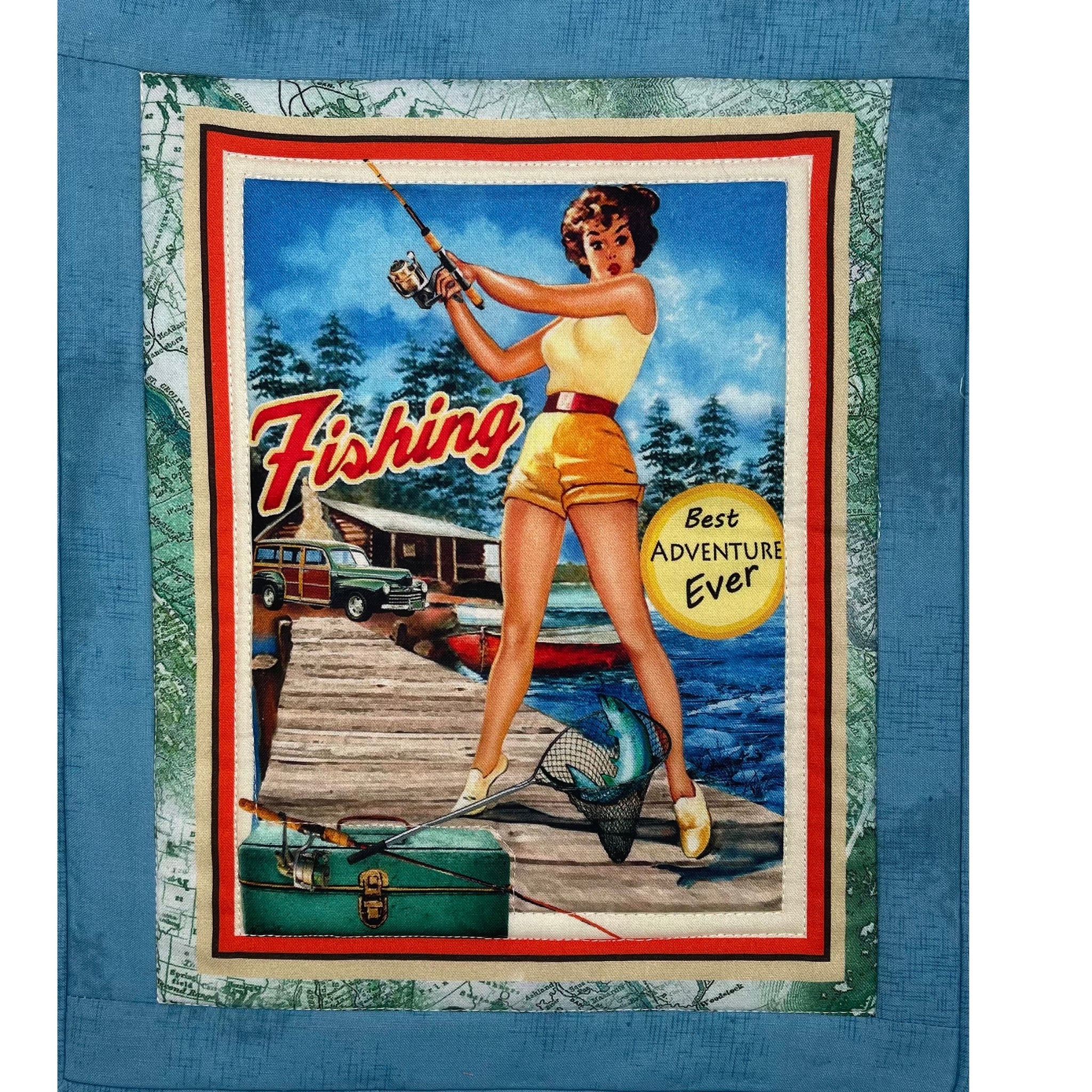 Kit: Potholders - Girls Gone Fishing (makes two - images vary)