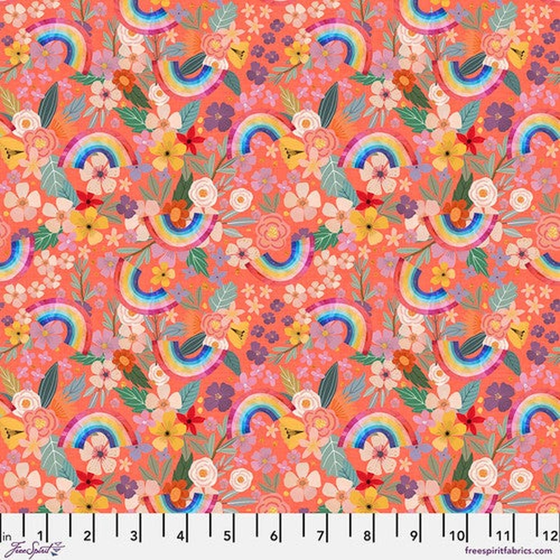 Magic Friends by Mia Charro - Rainbows and Flowers - Coral