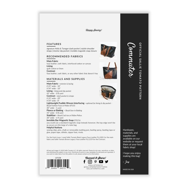 Pattern:  Commuter Bag