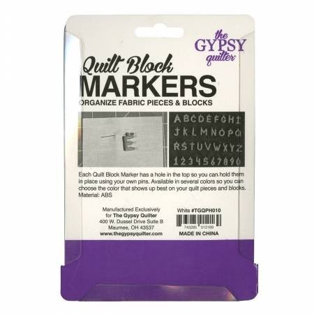 Quilt Block Markers - White