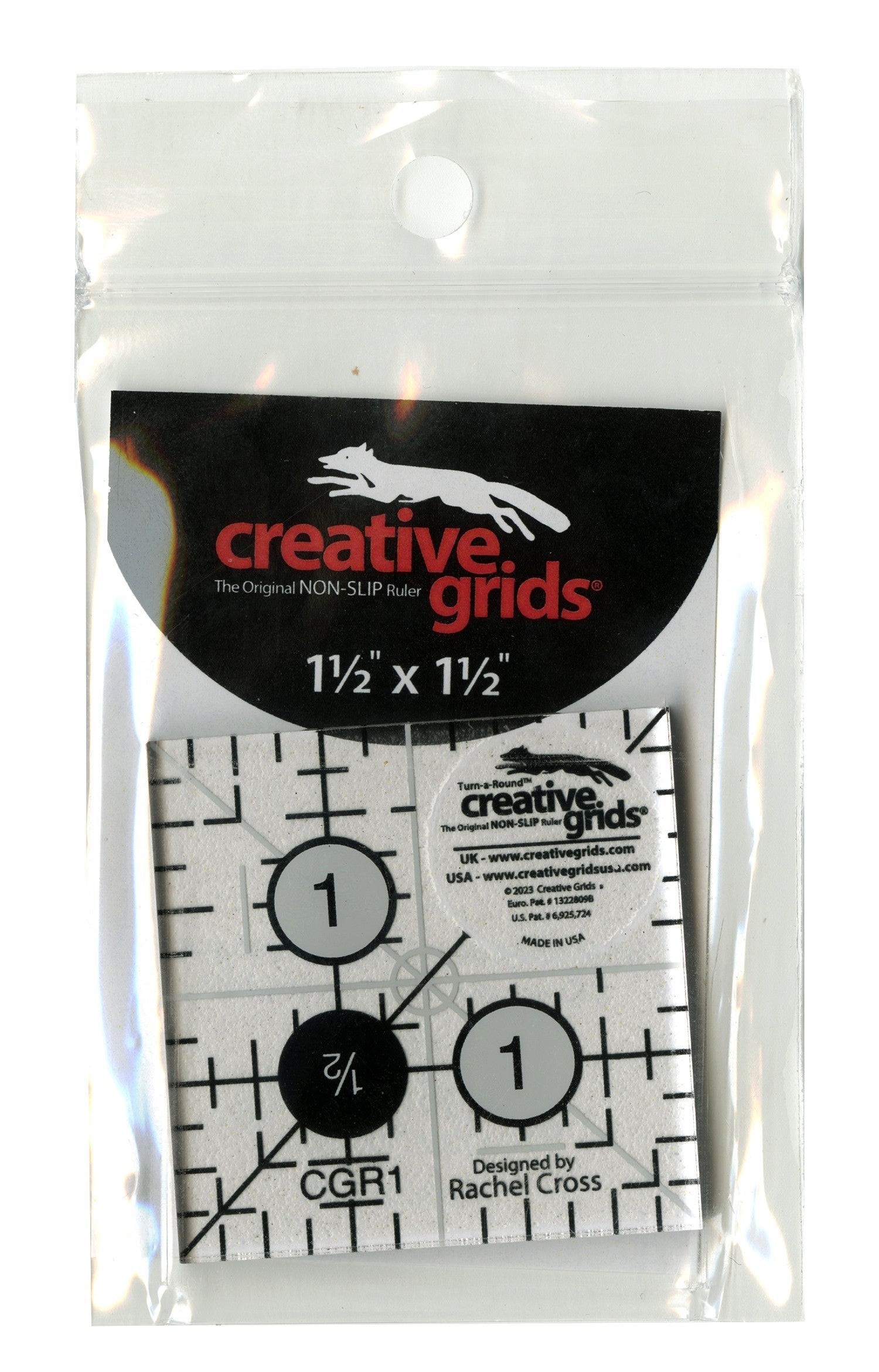 Creative Grids Ruler 1 1/2 inch Square