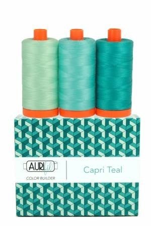 ARCHIVE Aurifil Cotton Thread 50wt Color Builder Capri Teal