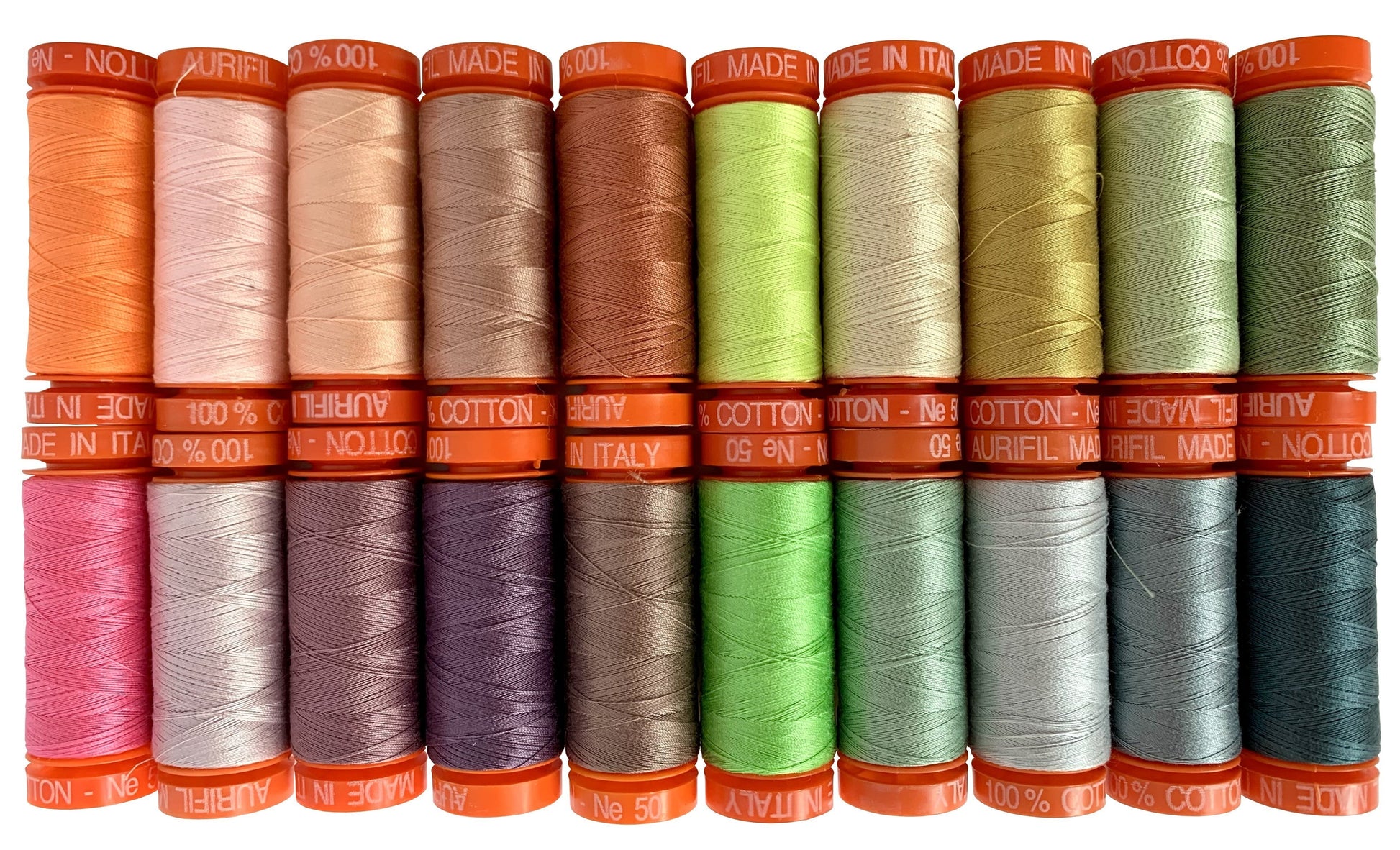 Aurifil Cotton Thread 50wt - Neons and Neutrals by Tula Pink - 20 small spools