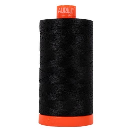 Aurifil Cotton Thread 50wt - Black A1050-2692