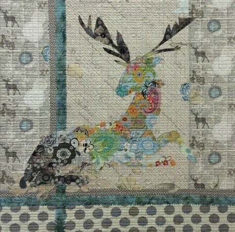 SAMPLE: Oh Deer Collage by Laura Heine (43" x 41")