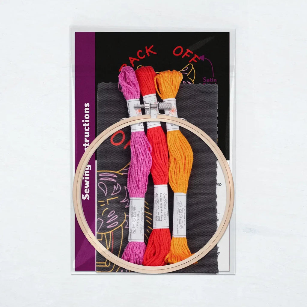 Back Off Tiger 5" Embroidery Kit