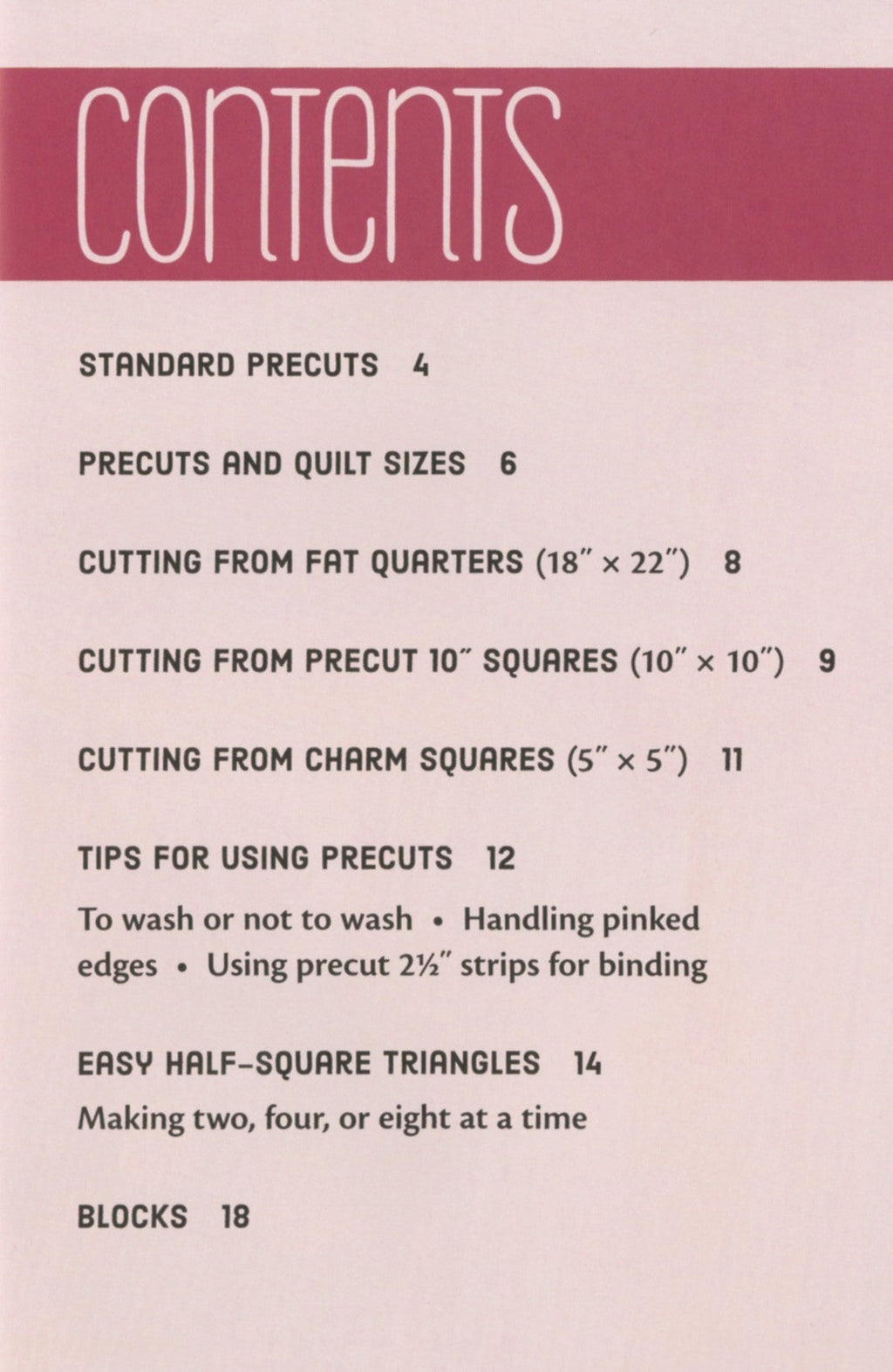 Quilting with Precuts Handy Pocket Guide