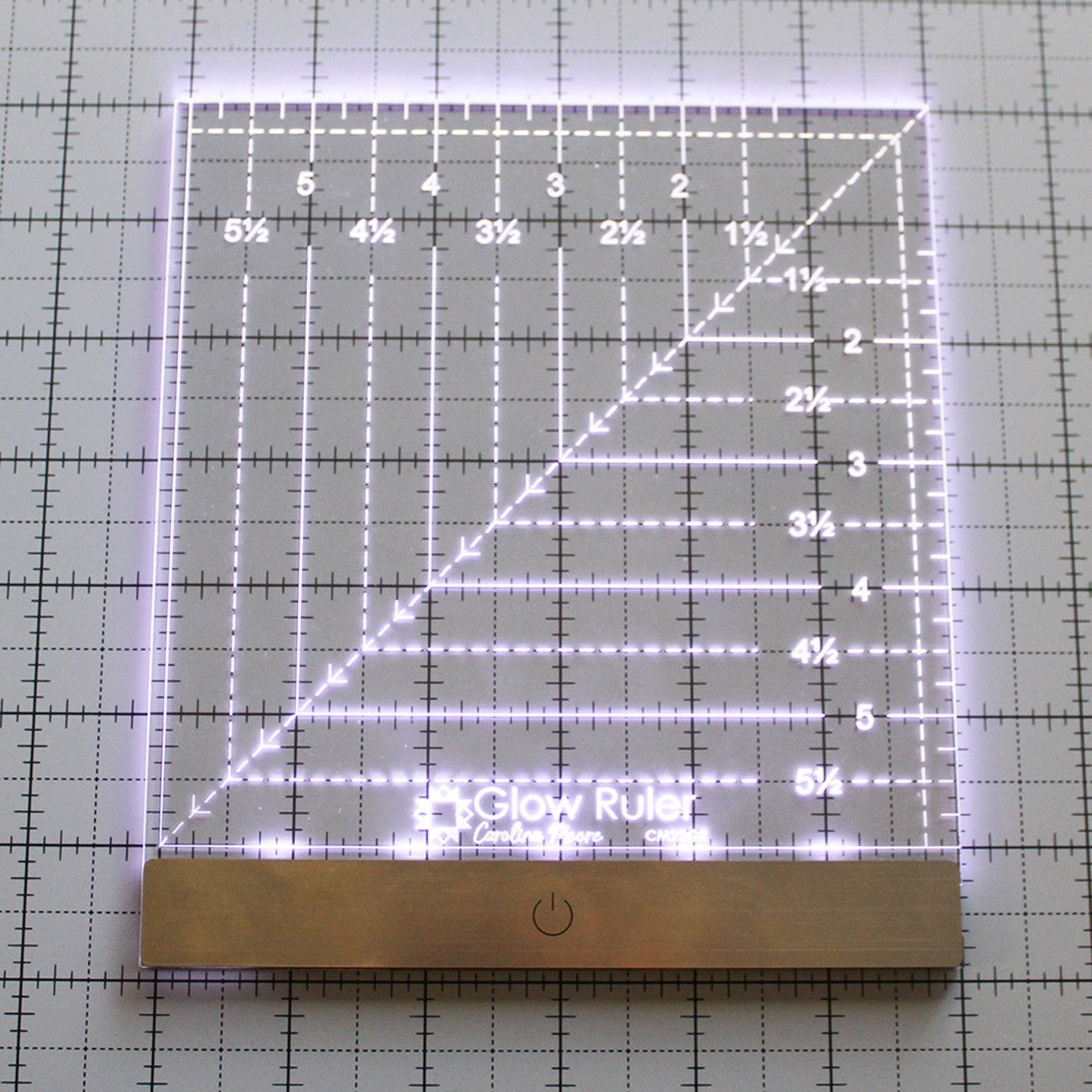 Glow Ruler by Carolina Moore 6" Square - For Righties