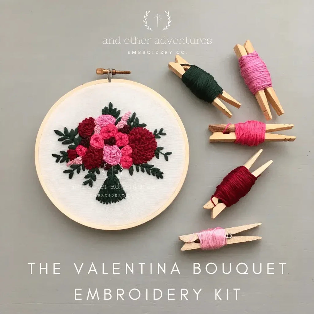 The Valentina Bouquet Intermediate Embroidery Kit