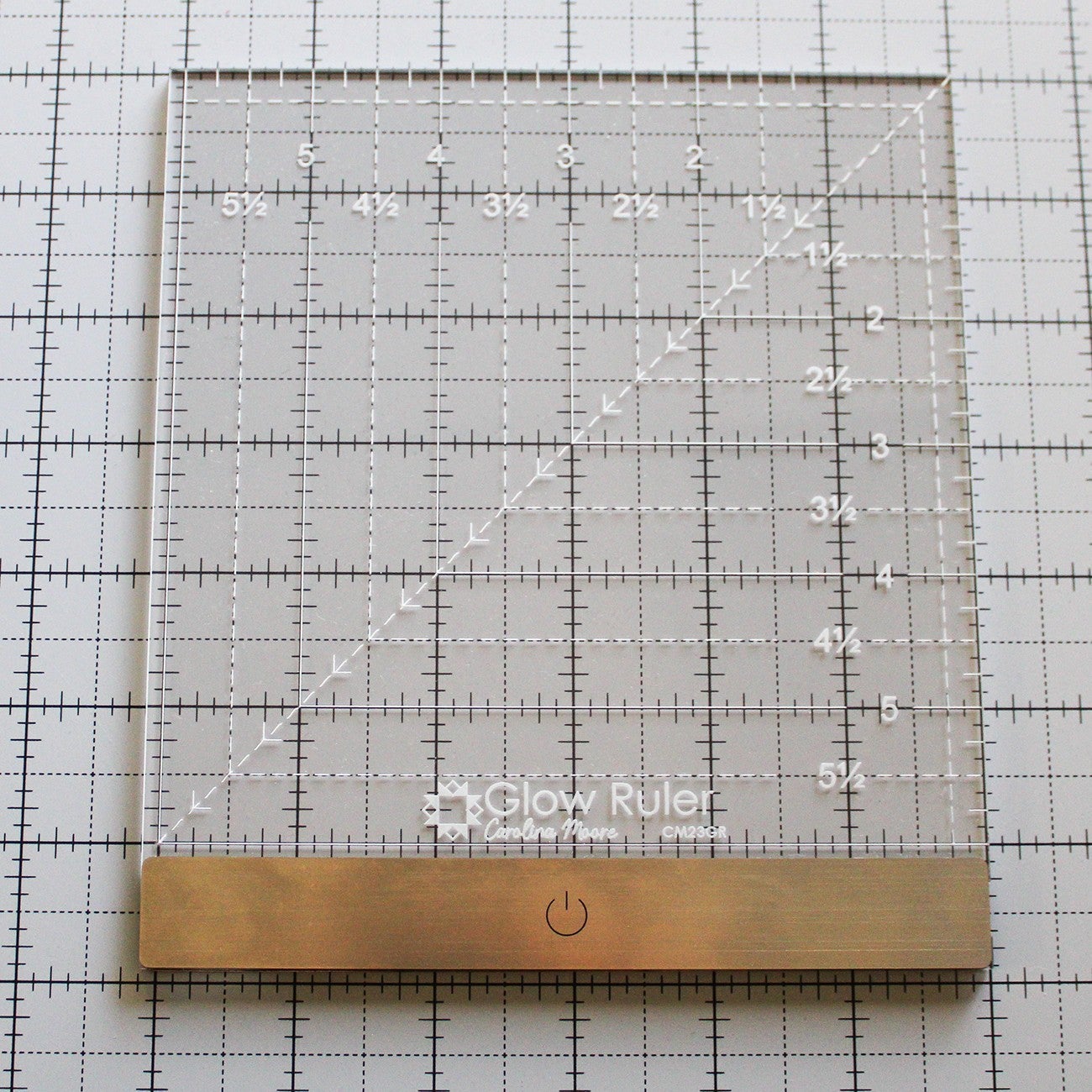 Glow Ruler by Carolina Moore 6" Square - For Righties