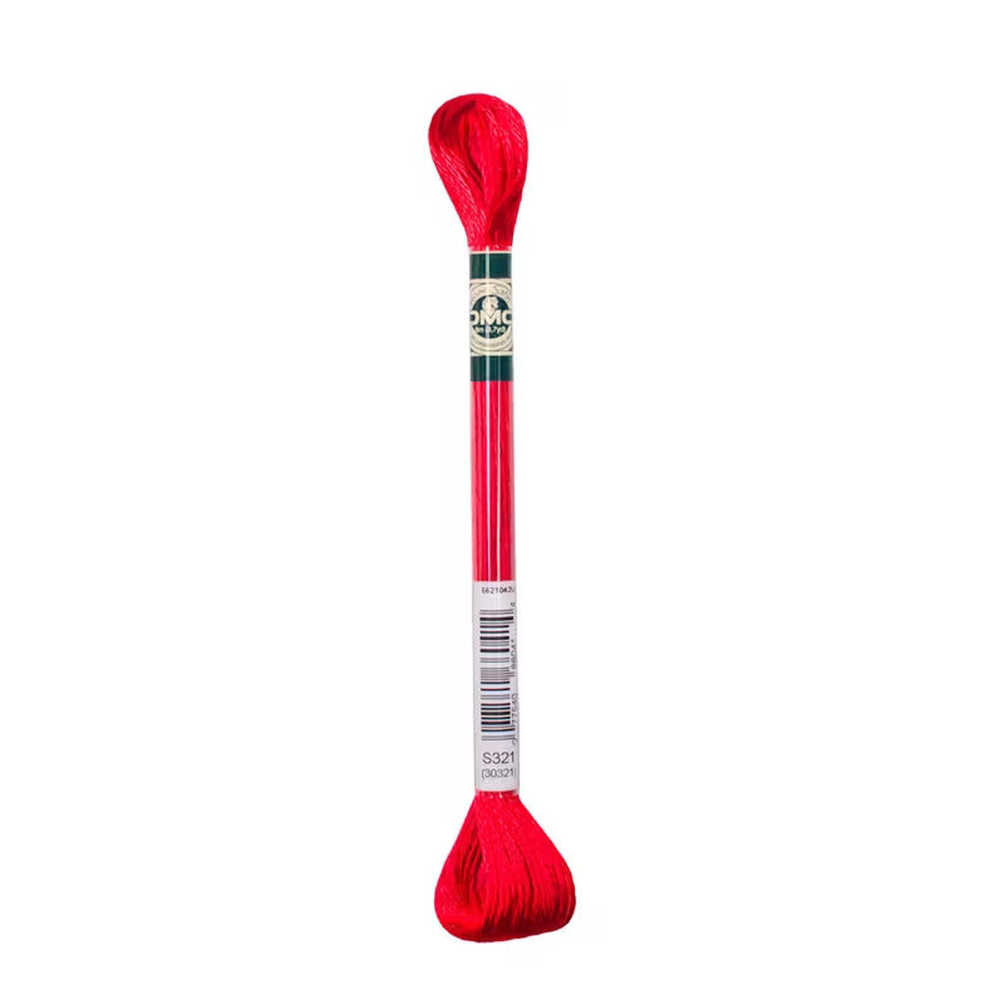 DMC Satin Embroidery Floss - S321 Bright Red