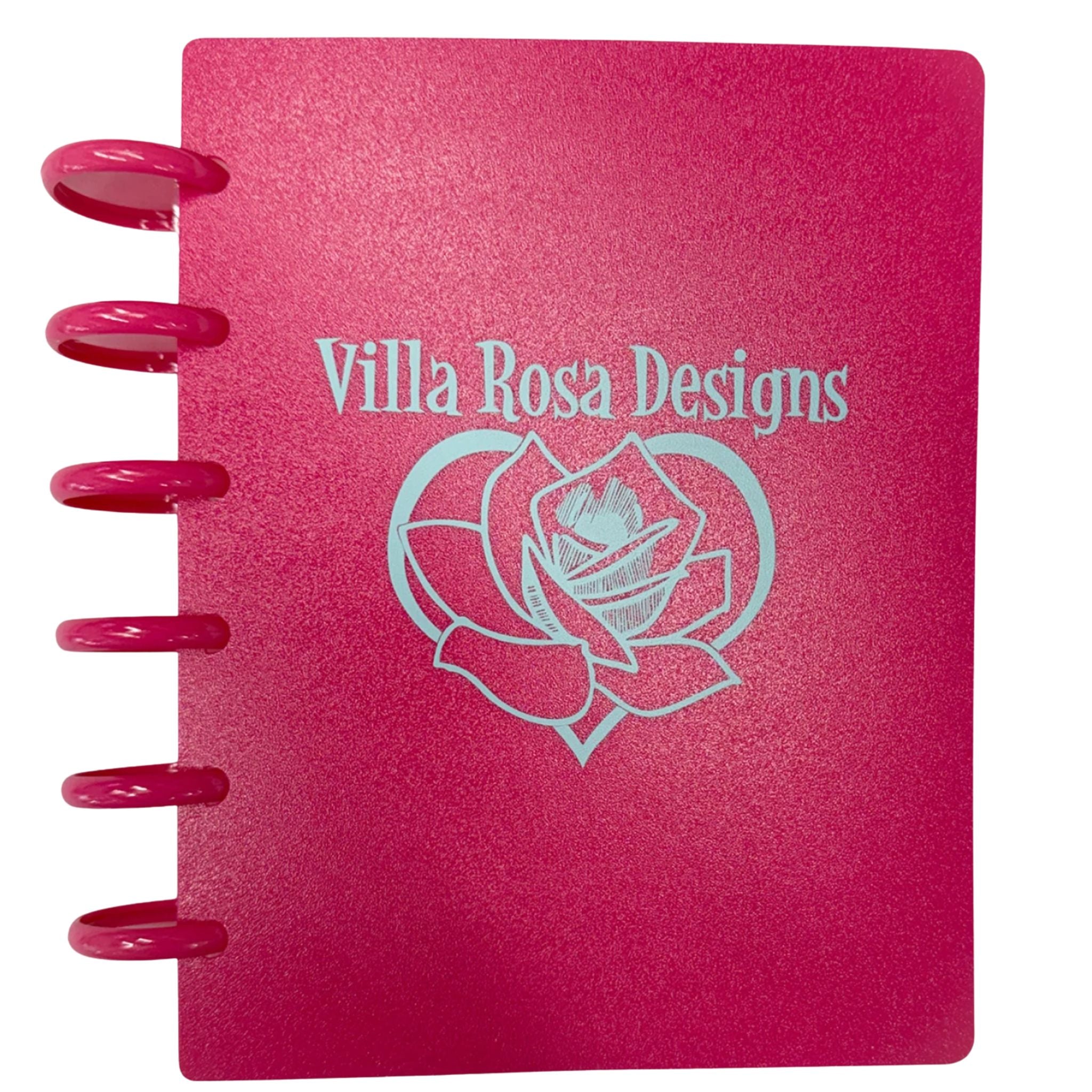 Pink Discbound Pattern Storage Binder by Villa Rosa