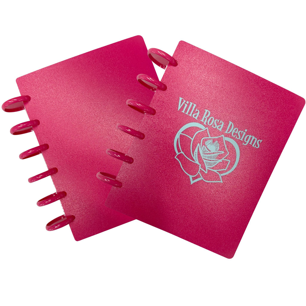 Pink Discbound Pattern Storage Binder by Villa Rosa