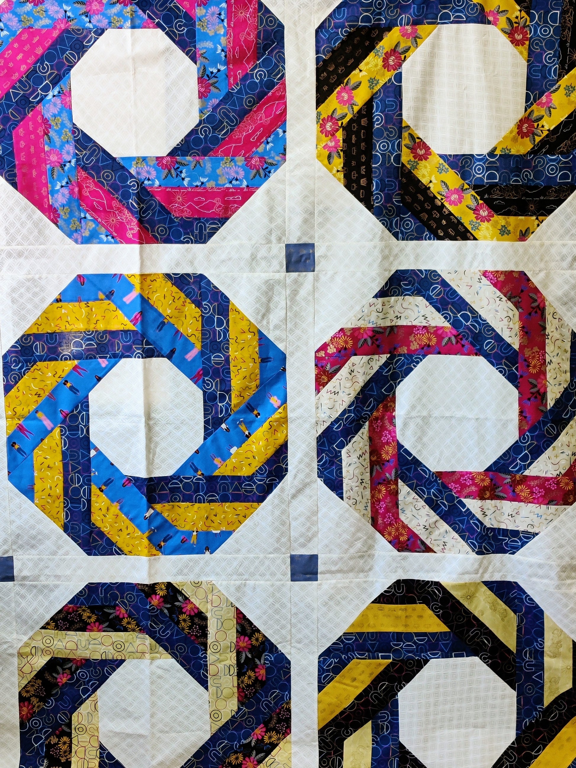 SAMPLE: Basket Weave - Ruby Star Reign (70" x 70")