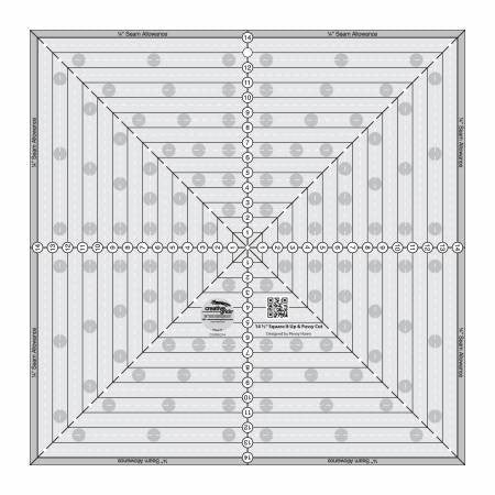 Creative Grids 14-1/2in Square It Up or Fussy Cut Square Quilt Ruler