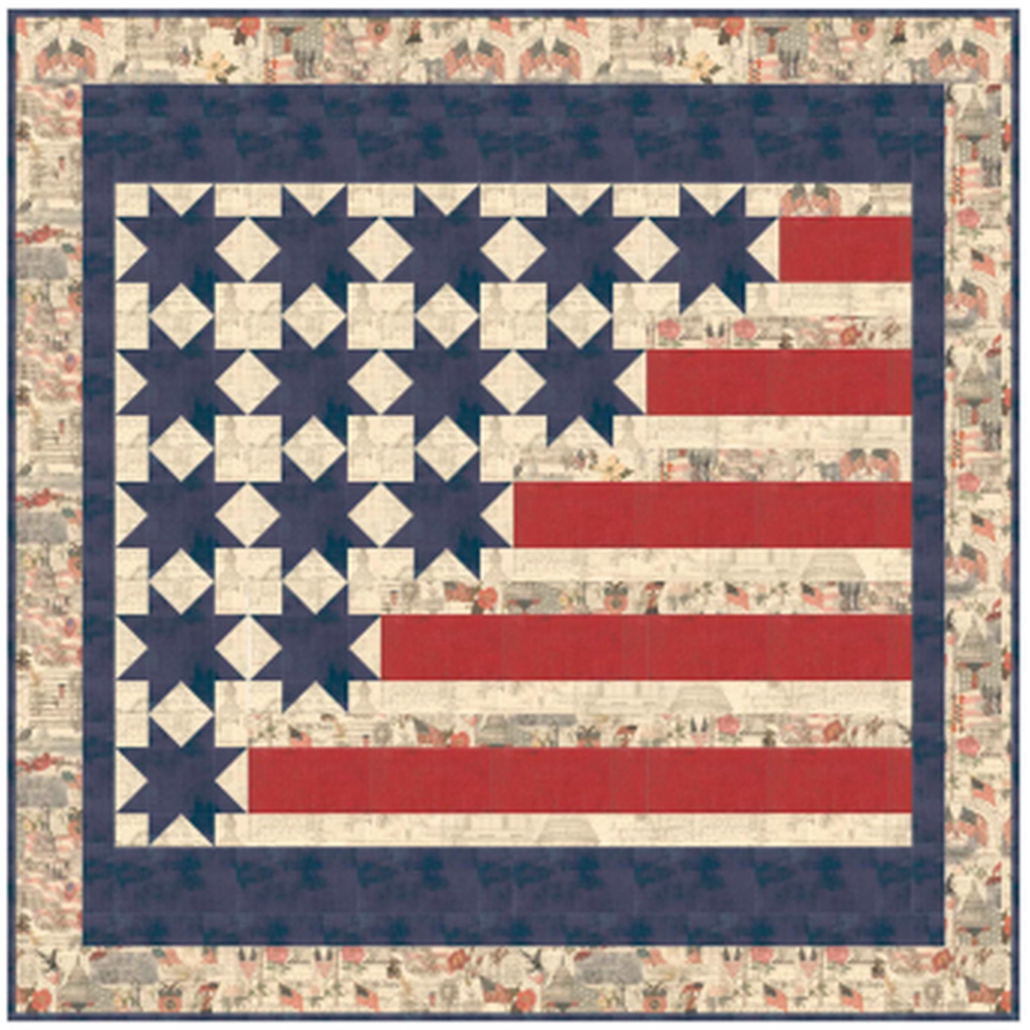 Kit: Patriotic Two-Hundred Fifty Quilt (60 1/2x60 1/2)