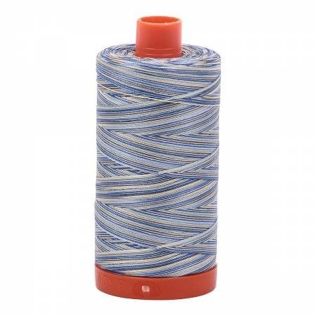 Aurifil Cotton Thread 50wt - Variegated Blue and Yellow A1150-4649