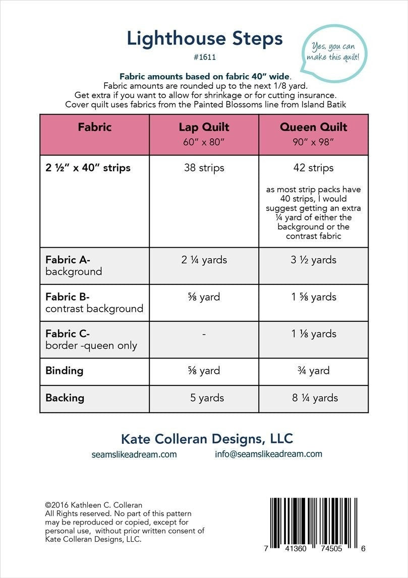 Pattern:  Lighthouse Steps