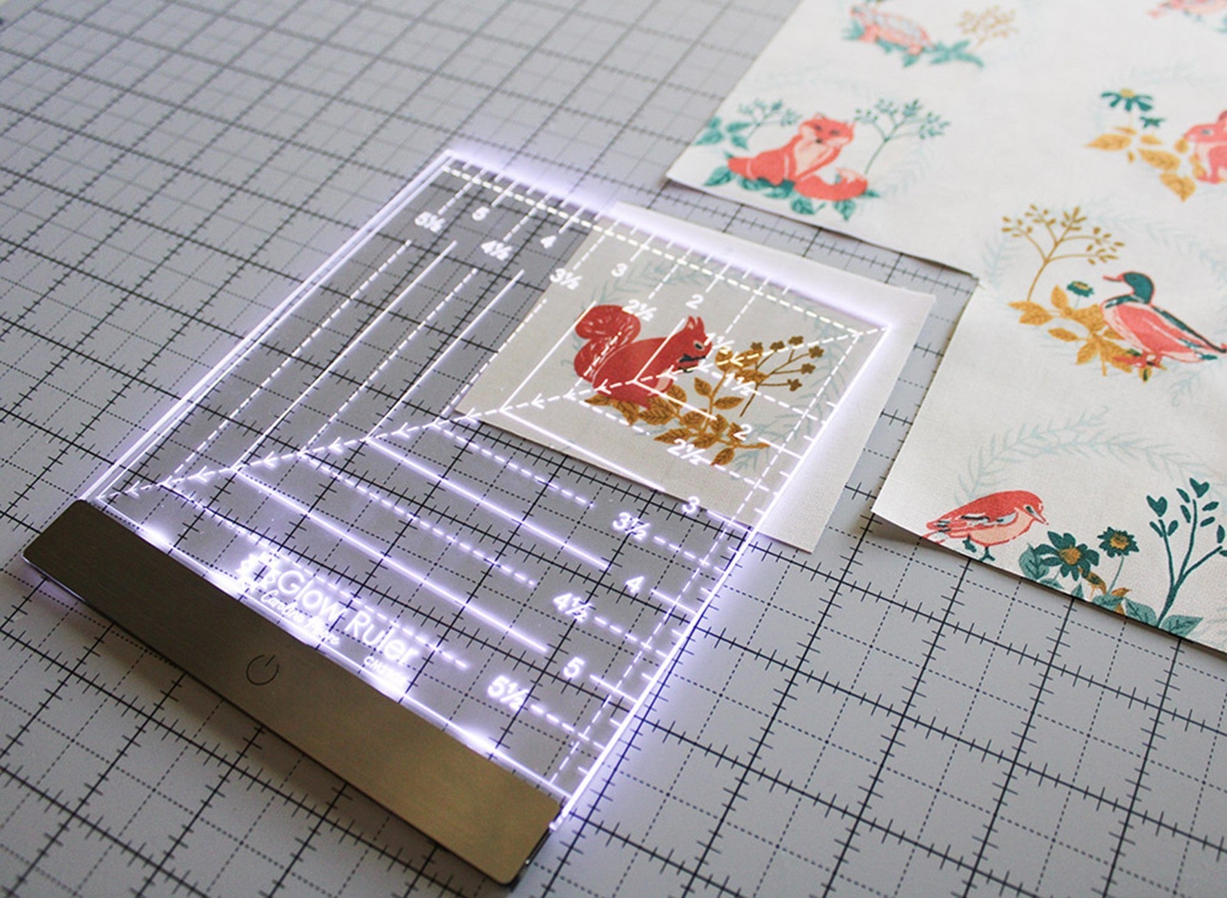 Glow Ruler by Carolina Moore 6" Square - For Righties