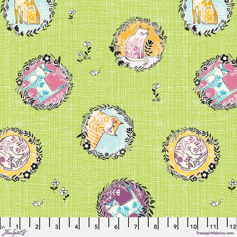 Here Kitty Kitty by Cori Dantini  Peek-a-Boo Green