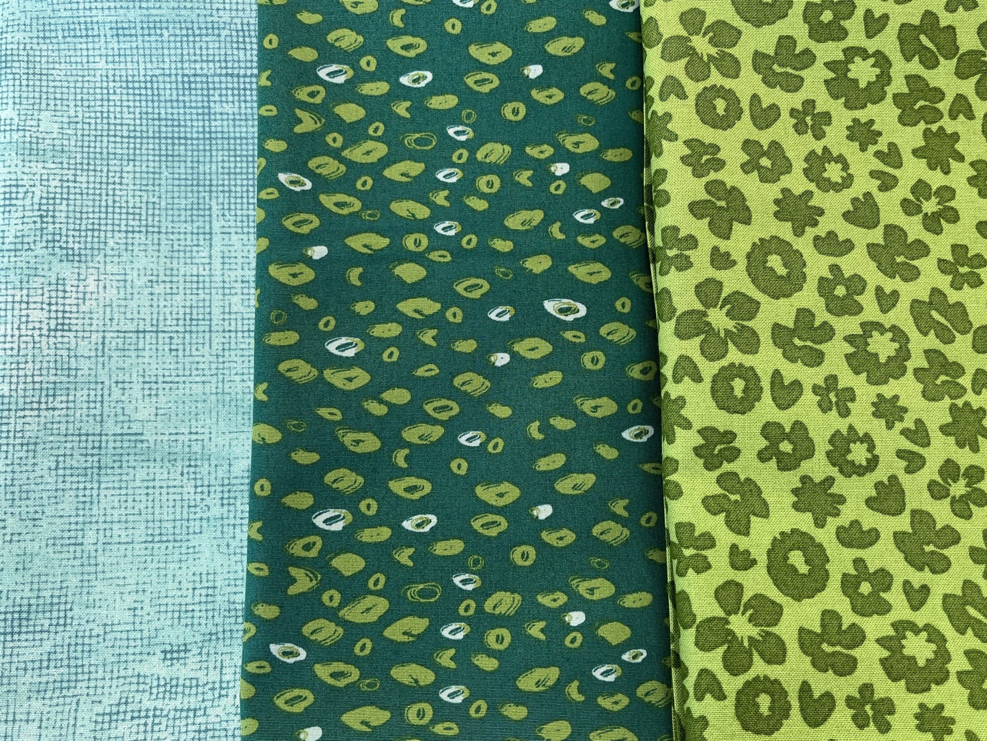 3 - 1 yard Bundle - Zinnia Green