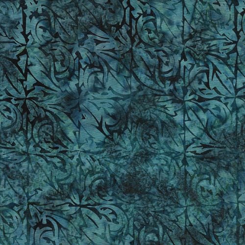 Island Batik - Acanthus Square Leaf-Teal Bridgewater