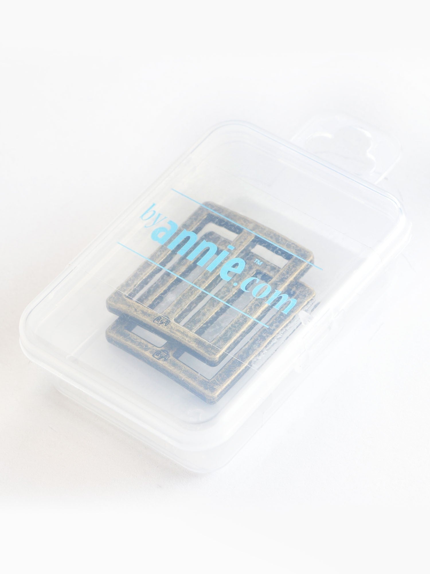 Hardware: Widemouth Rectangular Slider 1" Slider (2) -Antique Brass Finish