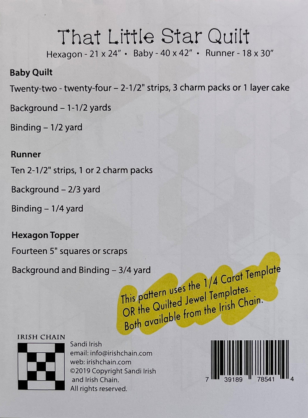 Irish Chain That Little Star Quilt