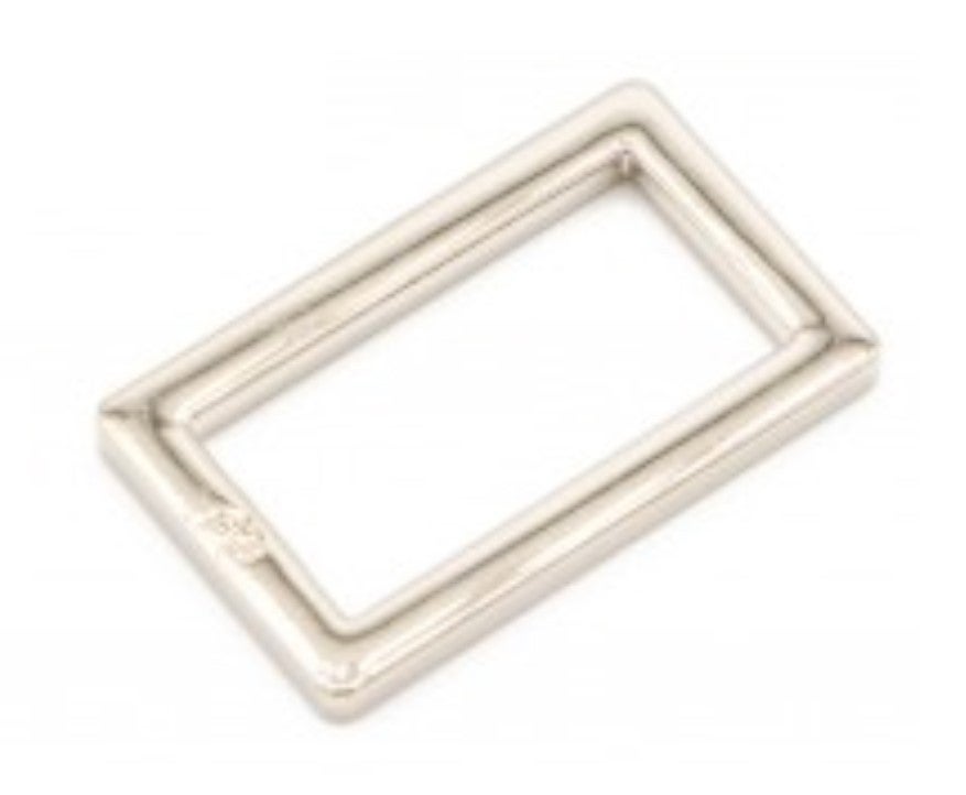 Hardware: Rectangle Ring 1" Slider (2) - Nickel Finish